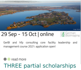 THREE partial scholarships for GerBi "Core Facility Leadership and Management Course"